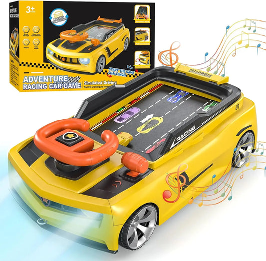 Enfants Simulation Aventure Conduite Voiture De Course Jeu Éducatif Musical Voiture Volant Jouets pour Garçons Filles Anniversaire Cadeaux De Noël
