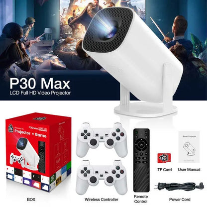 Projecteur sans fil P30max Projecteur Android 11 Projecteur P30 Max Projecteur de cinéma maison portable Projecteur intelligent Expérience de jeu fluide