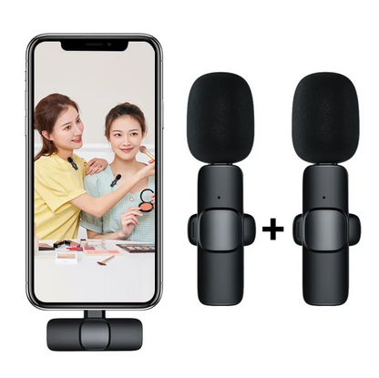 Vidéo Vlog Microphone de collier de Lavalier Microphone professionnel sans fil Microphone de poitrine pour téléphone portable Vlog sans fil