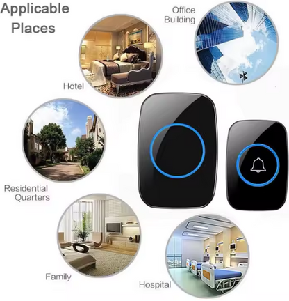 Sonnette intelligente sans fil, carillon, 1/2/3 récepteurs, étanche, 60 sonneries, prise UK/EU/US, pour porte, nouveauté